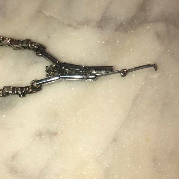 1950s Art Deco Style Sterling Silver Marcasite Ricoh Watch 6.1” - 6.7” Stretch - Picture 11 of 15